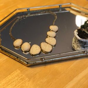 Druzy stone statement necklace